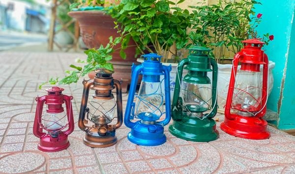  Đèn bão nhiều màu Decor trang trí nhà cửa, đèn cắm trại dã ngoại size siêu bự 