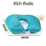  Gối chữ U kê cổ bơm hơi ,gối du lịch không cần thổi ,gấp gọn tiện mang theo du lịch 