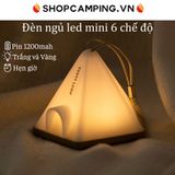  Đèn ngủ treo lều 6 chế độ, đèn treo trang trí dercor hình lều Tent Lamp 