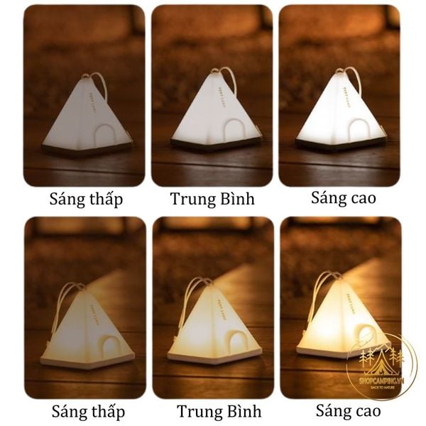  Đèn ngủ treo lều 6 chế độ, đèn treo trang trí dercor hình lều Tent Lamp 