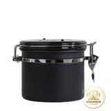  Hộp đựng cà phê inox 304 có theo dõi ngày lưu, van xả CO2 kèm muỗng định lượng 