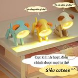  Đèn ngủ led mini để bàn hình chó, hươu dễ thương ( Tặng 3 pin) 