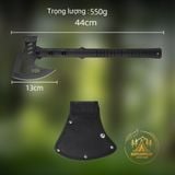  Búa rìu thép carbon đa năng, rìu sinh tồn đi rừng, phượt cắm trại dã ngoại 