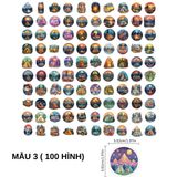  Sticker chủ đề camping hình dán trang trí  phượt du lịch (50 hình) 