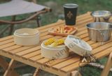  Lồng hấp tre, xửng hấp tre mini dành cho cắm trại dã ngoại 