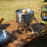  Set Nồi Chảo Gấp Gọn Inox cao cấp CLS  dành cho cắm trại dã ngoại 