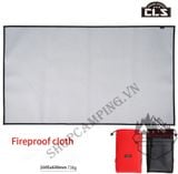  Thảm chống cháy cỏ sợi thủy tinh phủ silicon CLS, tấm thảm chịu nhiệt cao nấu nướng, cắm trại 