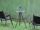  Bàn tròn gấp gọn 3 chân hợp kim nhôm điều chỉnh độ cao tiện lợi phù hợp cắm trại, dã ngoại, du lịch 