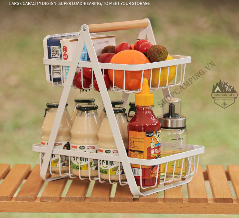 Organizador Almacenador de Frutas de 2 Niveles - Organizador Almacenador De Frutas