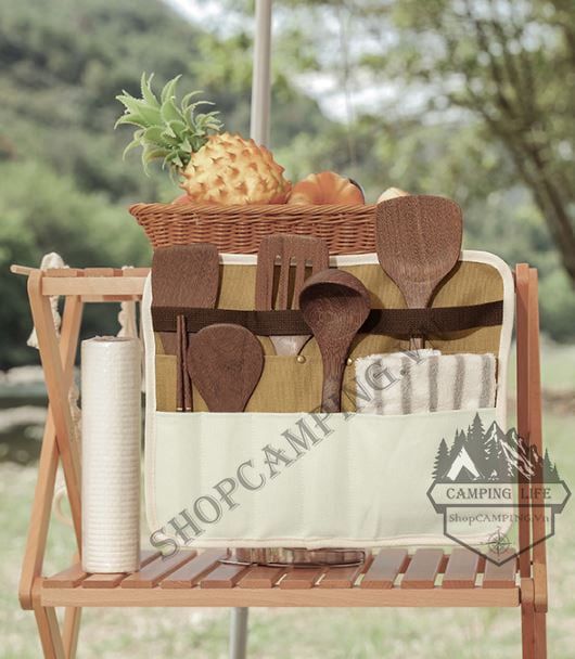  Túi đựng dụng cụ nấu ăn treo bàn ghế đa năng, túi đựng đồ dã ngoại, cắm trại 