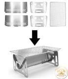  Bếp nướng BBQ, bếp nướng than hoa dã ngoại Mini dành cho 2-3 người (615) 