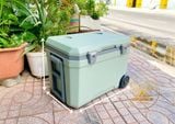  Thùng đá giữ nhiệt 45L có bánh xe kéo, thùng đựng đá, thùng giữ nhiệt du lịch, cắm trại dã ngoại 
