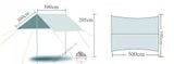  Bộ tăng trụ màu be 3x4m/3x5m dành cho cắm trại dã ngoại 