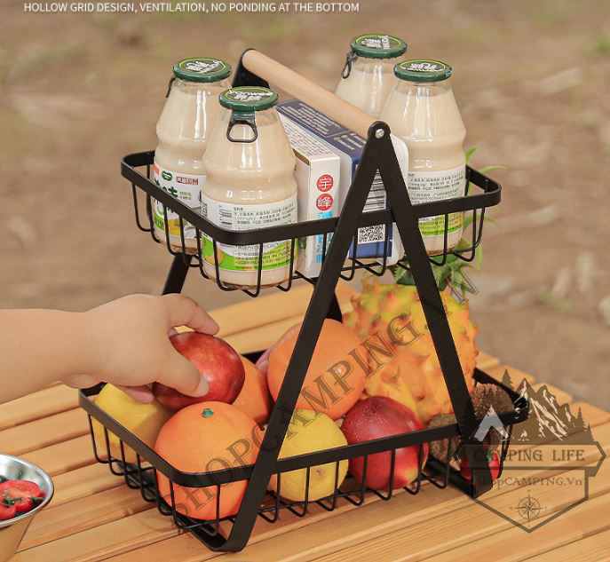 Organizador Almacenador de Frutas de 2 Niveles - Organizador Almacenador De Frutas