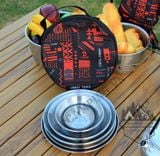  Bộ chén đĩa Inox xếp gọn Coolcamp 12 món dành cho cắm trại dã ngoại 
