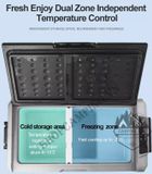  Tủ lạnh T60 60 Lít Alpicool 2 ngăn riêng biệt, tủ lạnh xe hơi, tủ lạnh trong nhà tiện lợi [CHÍNH HÃNG] 