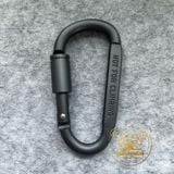  Móc khóa nhôm chữ D đa năng có ren vặn chốt khóa, móc nhôm Carabiner đi phươt, dã ngoại cắm trại 