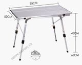  Bàn nhôm xếp gọn chân rút màu Bạc điều chỉnh độ cao phù hợp với địa hình, bàn dã ngoại cao cấp 