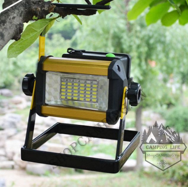  Đèn led siêu sáng xách tay W807 công suất 50w, đèn pin tích điện du lịch, cắm trại dã ngoại 