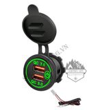  Bộ sạc QC3.0 Cổng USB không thấm nước dành cho Ô tô ,Xe máy 