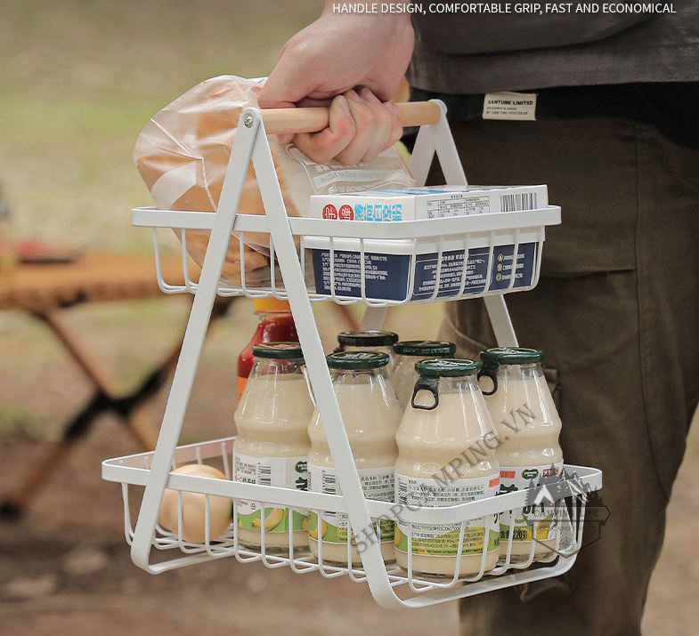 Organizador Almacenador de Frutas de 2 Niveles - Organizador Almacenador De Frutas
