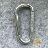  Móc khóa nhôm chữ D đa năng có ren vặn chốt khóa, móc nhôm Carabiner đi phươt, dã ngoại cắm trại 
