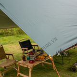  Bộ tăng /tarp bạt che xanh lá, Xanh dương kèm trụ sắt 3x3m/3x4m/3x5m dành cho cắm trại dã ngoại 