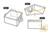  Xô nước gấp gọn hình vuông Ise Mount, xô đựng nước dã ngoại cắm trại 