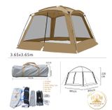  Lều trung tâm lắp ghép Moqi, lều dã ngoại cỡ lớn gấp gọn dành cho 8-10 người 