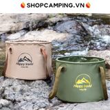  Xô đựng nước gấp gọn 10L / 20L HappyTravel, xô nước tròn xếp gọn du lịch, cắm trại dã ngoại 