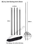  Bộ trụ 2 cây chống tăng lều phi 16mm,19mm, 25mm kèm túi đựng cắm trại dã ngoại 