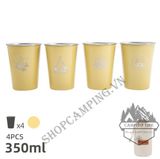  Set 4 ly Inox CampLeader 304 cao cấp kèm túi đựng 