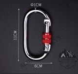  Móc treo khóa chữ D đa năng carabiner dùng treo võng yoga - đi leo núi 