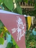  Dây cờ họa tiết trang trí 2 mặt, cờ tam giác treo lều trại, tiệc, cắm trại dã ngoại 