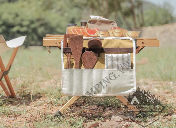  Túi đựng dụng cụ nấu ăn treo bàn ghế đa năng, túi đựng đồ dã ngoại, cắm trại 