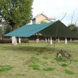  Bộ tăng /tarp bạt che xanh lá, Xanh dương kèm trụ sắt 3x3m/3x4m/3x5m dành cho cắm trại dã ngoại 