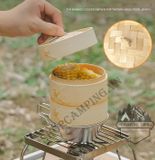  Lồng hấp tre, xửng hấp tre mini dành cho cắm trại dã ngoại 