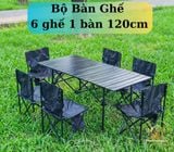  Bộ bàn ghế đen vân đá dành cho cắm trại, dã ngoại ( Hình Shop Tự Chụp ) 