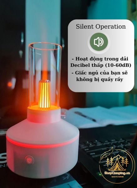  Máy khuếch tán, xông tinh dầu phun xương tạo ẩm không khí hình đèn dầu cổ điển 