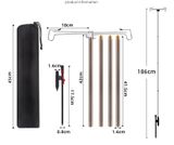  Trụ đèn cắm đất hợp kim nhôm CLS 2 móc treo 