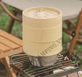  Lồng hấp tre, xửng hấp tre mini dành cho cắm trại dã ngoại 
