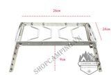  Kiềng bếp gấp gọn inox 304 dày nấu nướng, khung bếp chắn gió điều chỉnh độ cao dã ngoại cắm trại 