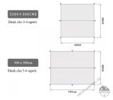  Bộ tăng trụ màu be 3x4m/3x5m dành cho cắm trại dã ngoại 