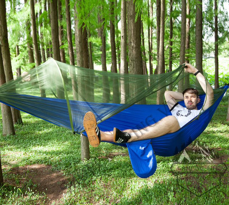 Hamaca Portátil con Mosquitero: ¡Tu Refugio Perfecto al Aire Libre! - Hamaca Portátil Con Toldillo Anti Mosqui