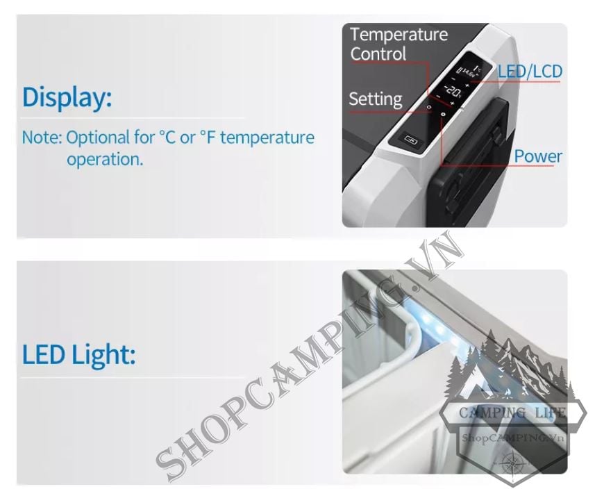  Tủ lạnh T60 60 Lít Alpicool 2 ngăn riêng biệt, tủ lạnh xe hơi, tủ lạnh trong nhà tiện lợi [CHÍNH HÃNG] 