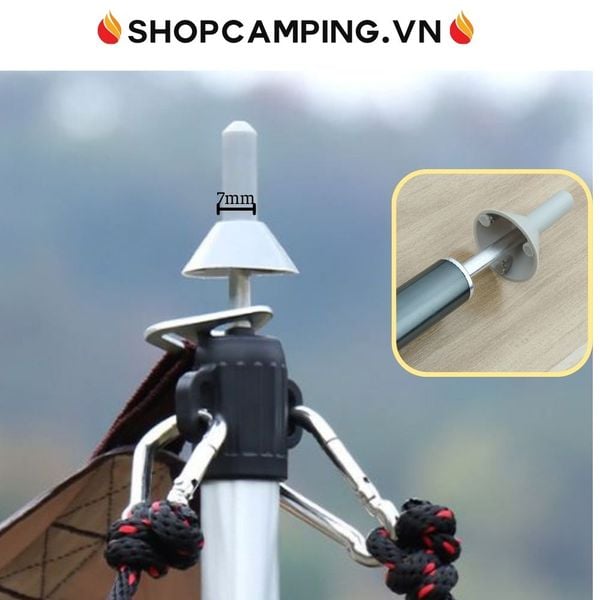  Nút chụp trụ chống tăng/tarp, chụp giữ dây trụ tăng cắm trại ( Set 5 Cái ) 