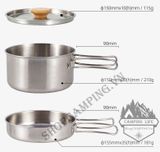  Set Nồi Chảo Gấp Gọn Inox cao cấp CLS  dành cho cắm trại dã ngoại 
