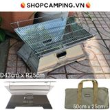 Bếp nướng Hakong inox cỡ lớn gấp gọn cho cắm trại dã ngoại 