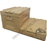  Thùng nhựa gấp gọn dã ngoại 50L, thùng đựng đồ du lịch, cắm trại 