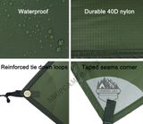  Bộ tăng /tarp bạt che xanh lá, Xanh dương kèm trụ sắt 3x3m/3x4m/3x5m dành cho cắm trại dã ngoại 